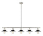 Z-Lite 613-5L-BN+MB Casa Five Light Island Pendant, Brushed Nickel Main Image.jpg