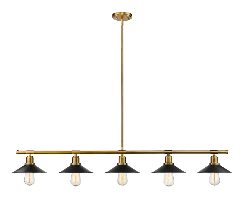 Z-Lite 613-5L-FB+MB Casa Five Light Island Pendant, Factory Brass Main Image.jpg