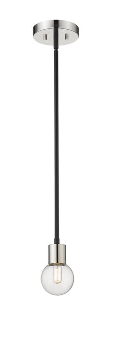 Z-Lite 621MP-MB-PN Neutra One Light Mini Pendant, Matte Black / Polished Nickel Main Image.jpg