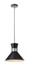 Z-Lite 728P13-MB-BN Soriano One Light Pendant, Matte Black / Brushed Nickel Main Image.jpg