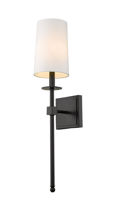 Z-Lite 811-1S-MB Camila One Light Wall Sconce, Matte Black Main Image.jpg