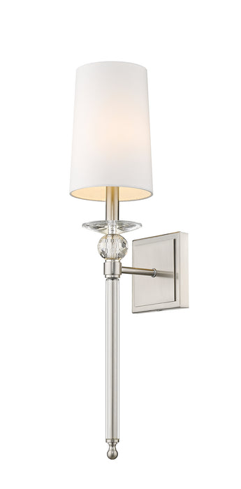 Z-Lite 804-1S-BN Ava One Light Wall Sconce, Brushed Nickel Main Image.jpg