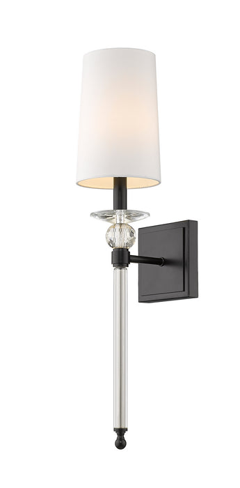 Z-Lite 804-1S-MB Ava One Light Wall Sconce, Matte Black Main Image.jpg