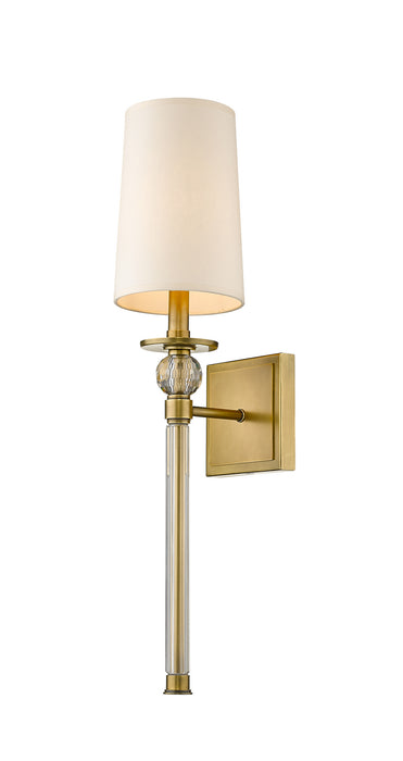 Z-Lite 805-1S-RB Mia One Light Wall Sconce, Rubbed Brass Main Image.jpg