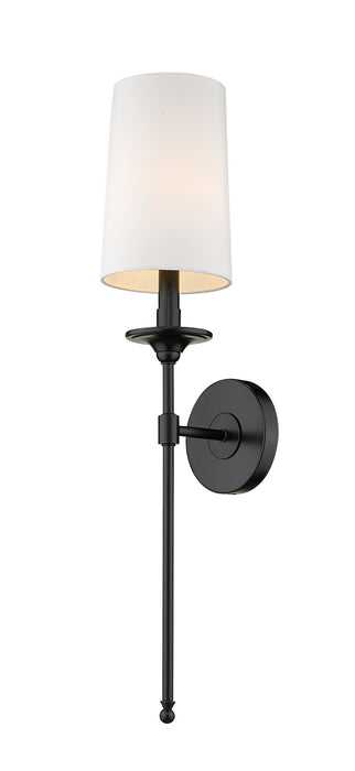 Z-Lite 807-1S-MB Emily One Light Wall Sconce, Matte Black Main Image.jpg