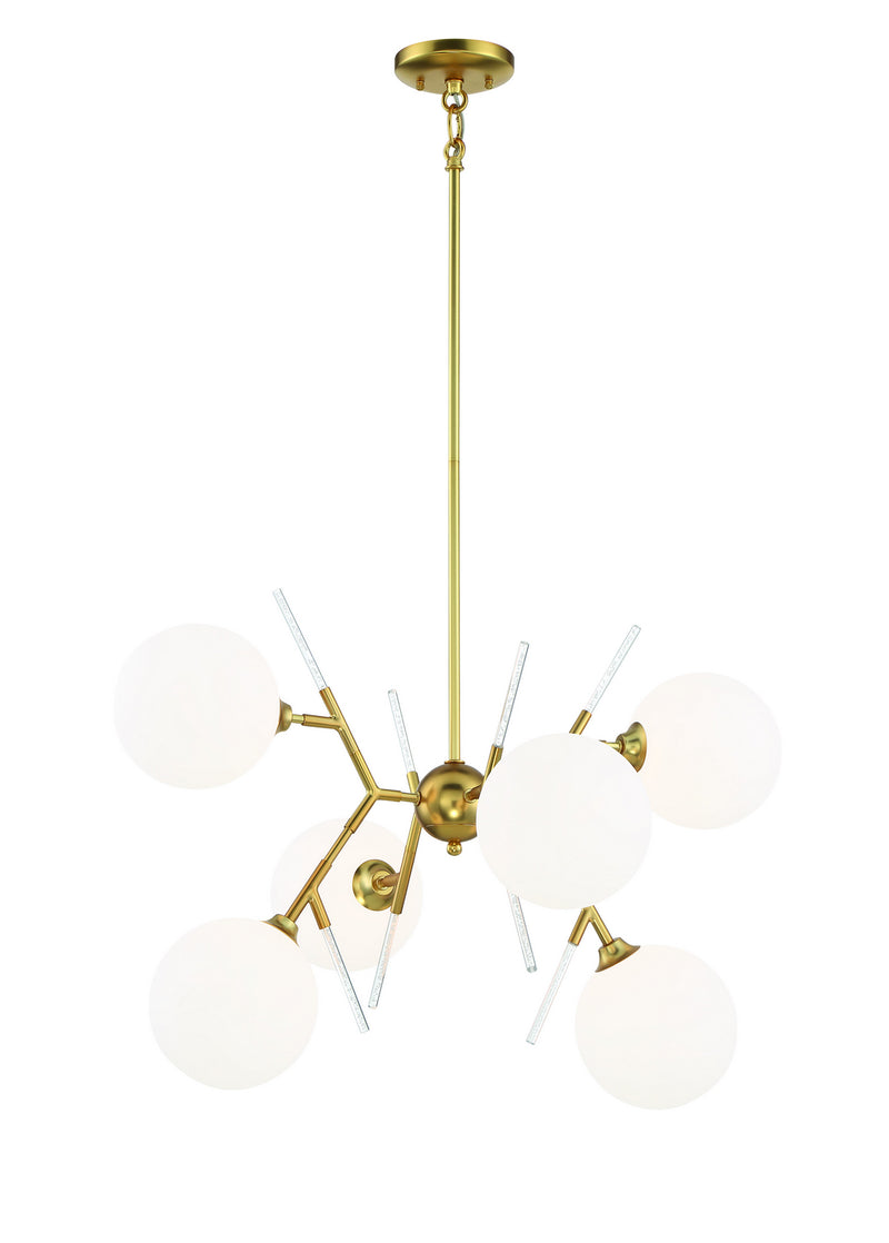George Kovacs P1486-248 Polares Six Light Chandelier, Honey Gold Main Image.jpg