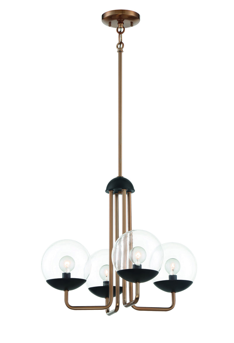 George Kovacs P1504-416 Outer Limits Four Light Chandelier, Painted Bronze W/Natural Brush Main Image.jpg