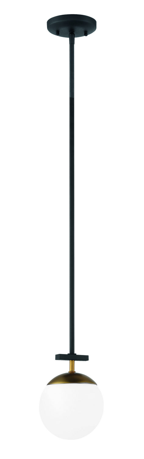 George Kovacs P351-618 Alluria One Light Mini Pendant, Weathered Black W/Autumn Gold Main Image.jpg