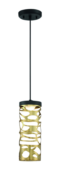 George Kovacs P935-688-L Golden Eclipse LED Mini Pendant, Coal And Honey Gold Main Image.jpg