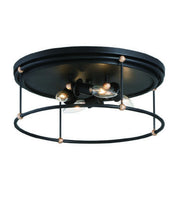 Minka-Lavery 1040-677 Westchester County Four Light Flush Mount, Sand Coal With Skyline Gold Leaf Main Image.jpg