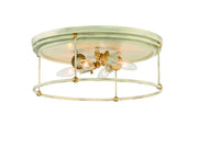Minka-Lavery 1040-701 Westchester County Four Light Flush Mount, Farm House White W/ Gilded Gold Leaf Main Image.jpg