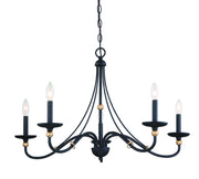 Minka-Lavery 1044-677 Westchester County Five Light Chandelier, Sand Coal With Skyline Gold Leaf Main Image.jpg