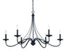 Minka-Lavery 1046-677 Westchester County Six Light Chandelier, Sand Coal With Skyline Gold Leaf Main Image.jpg