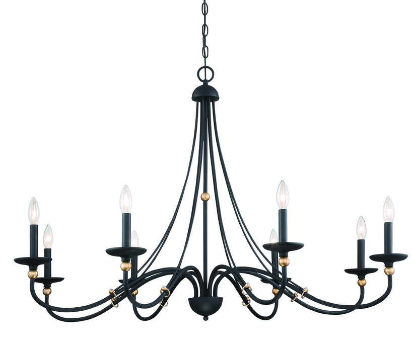 Minka-Lavery 1048-677 Westchester County Eight Light Chandelier, Sand Coal With Skyline Gold Leaf Main Image.jpg