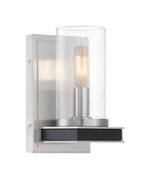 Minka-Lavery 1051-691 Cole'S Crossing One Light Wall Sconce, Coal With Brushed Nickel Main Image.jpg