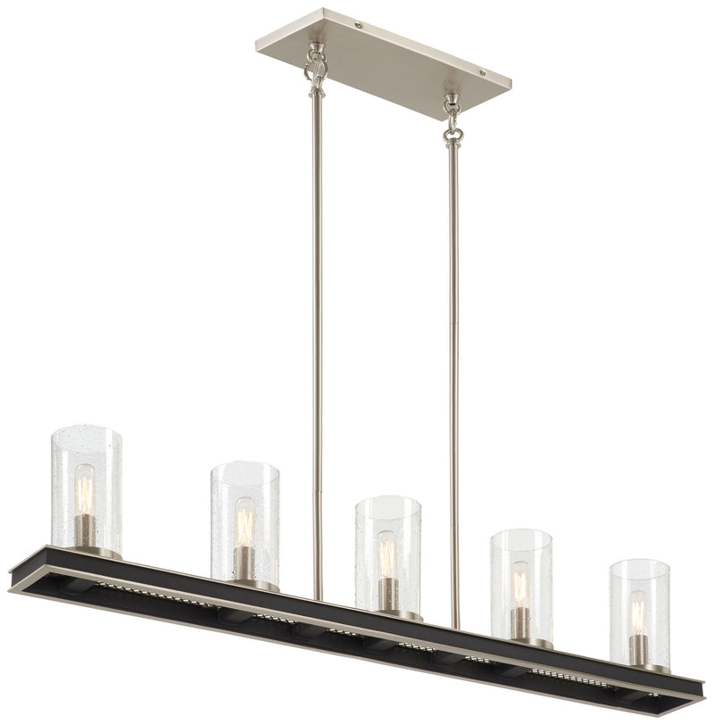 Minka-Lavery 1055-691 Cole'S Crossing Five Light Island Pendant, Coal With Brushed Nickel Main Image.jpg
