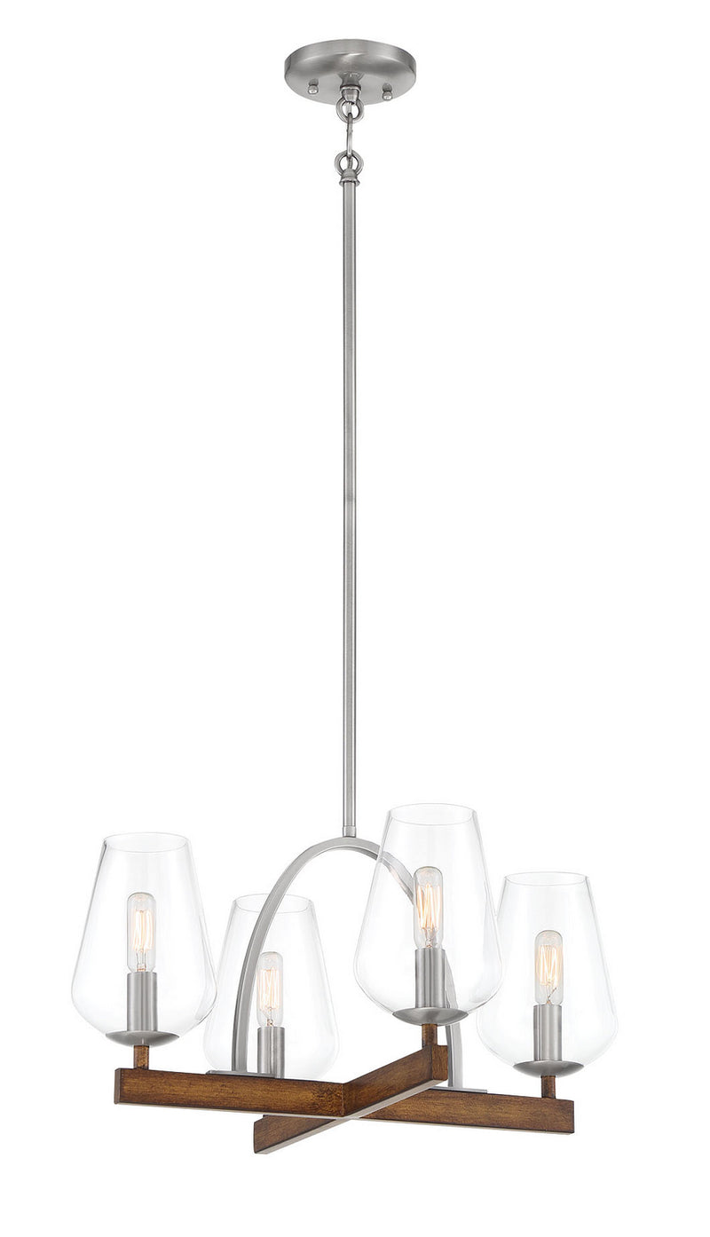 Minka-Lavery 1064-699 Birnamwood Four Light Convetible Chandelier / Semi Flush, Koa Wood W/ Pewter Main Image.jpg