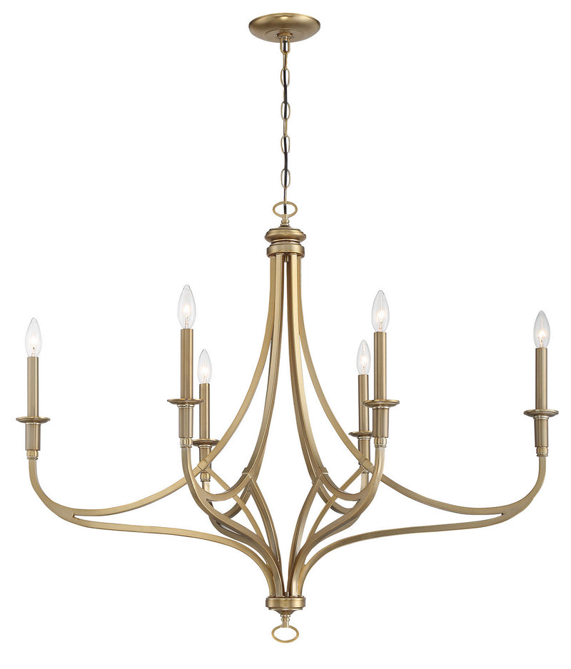 Minka-Lavery 1097-740 Covent Park Six Light Chandelier, Brushed Honey Gold Main Image.jpg