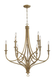 Minka-Lavery 1099-740 Covent Park Nine Light Chandelier, Brushed Honey Gold Main Image.jpg