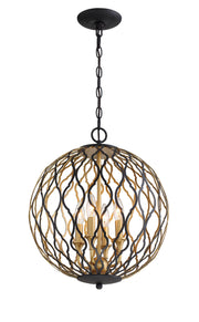 Minka-Lavery 2404-680 Gilded Glam Four Light Pendant, Sand Coal Main Image.jpg