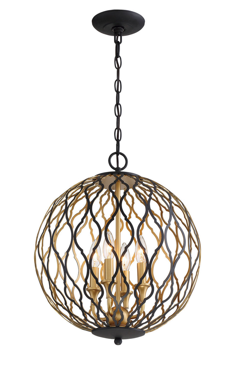 Minka-Lavery 2404-680 Gilded Glam Four Light Pendant, Sand Coal Main Image.jpg