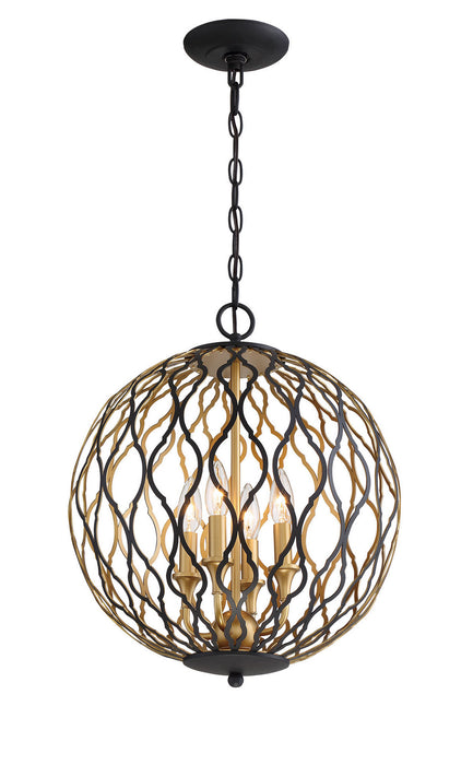 Minka-Lavery 2404-680 Gilded Glam Four Light Pendant, Sand Coal Main Image.jpg