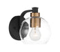 Minka-Lavery 4911-653 Keyport One Light Bath, Sand Coal W/Natural Brushed Brass Main Image.jpg