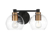 Minka-Lavery 4912-653 Keyport Two Light Bath, Sand Coal W/Natural Brushed Brass Main Image.jpg