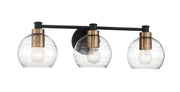 Minka-Lavery 4913-653 Keyport Three Light Bath, Sand Coal W/Natural Brushed Brass Main Image.jpg