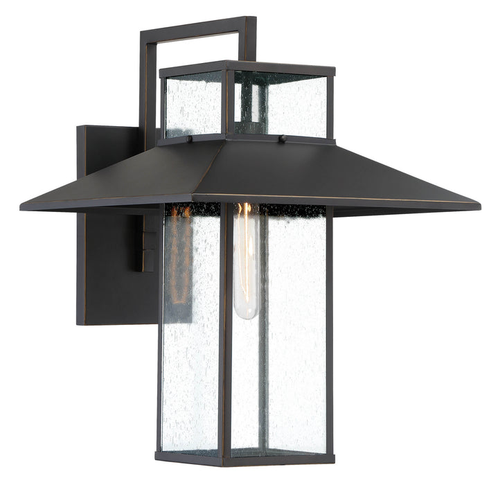 Minka-Lavery 73152-143C Danforth Park One Light Outdoor Wall Mount, Oil Rubbed Bronze W/ Gold Highlights Main Image.jpg