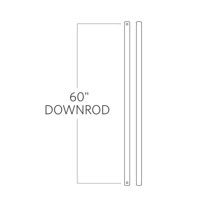 Visual Comfort Fan DR60SN Universal Downrod, Satin Nickel Main Image.jpg