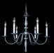 Framburg 7916 SP Jamestown Six Light Chandelier, Satin Pewter Main Image.jpg