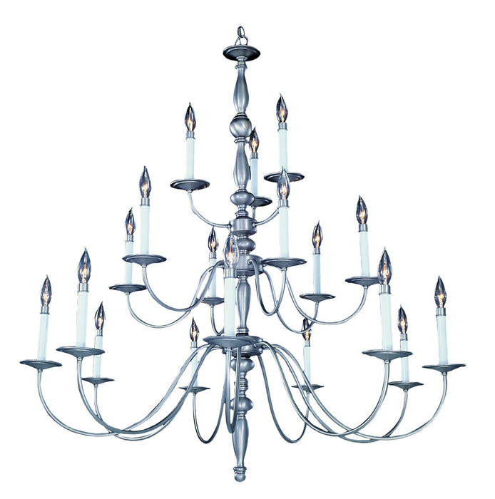 Framburg 7918 SP Jamestown 18 Light Foyer Chandelier, Satin Pewter Main Image.jpg