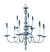 Framburg 7919 SP Jamestown Nine Light Chandelier, Satin Pewter Main Image.jpg