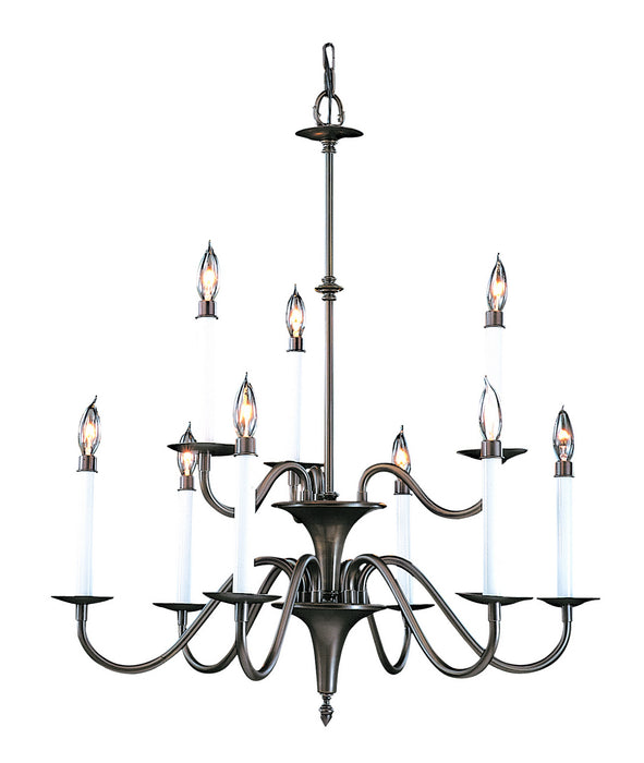 Framburg 9229 MB Jamestown Nine Light Chandelier, Mahogany Bronze Main Image.jpg