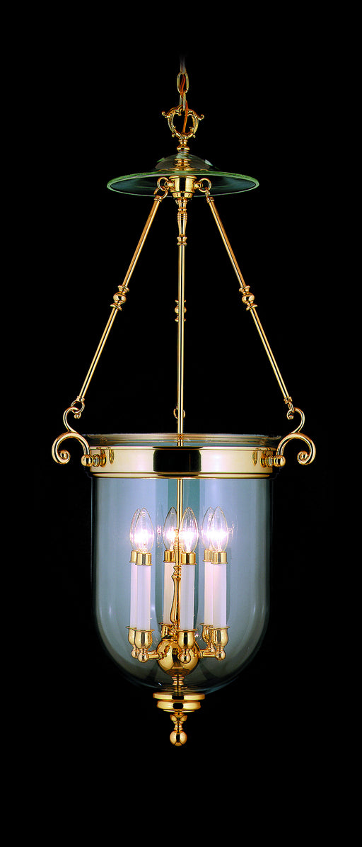 Framburg 7406 PB Jamestown Six Light Foyer Chandelier, Polished Brass Main Image.jpg