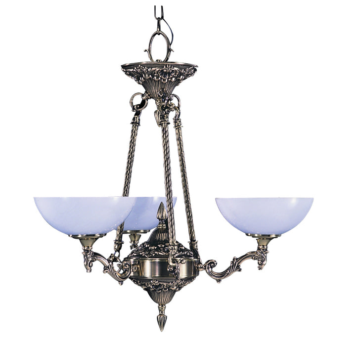 Framburg 8403 FB Napoleonic Three Light Chandelier, French Brass Main Image.jpg