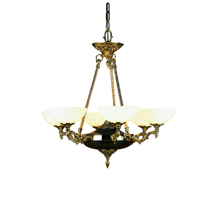 Framburg 8406 FB Napoleonic Six Light Chandelier, French Brass Main Image.jpg