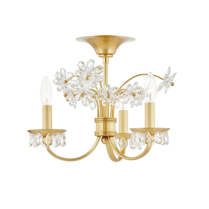 Hudson Valley 4403-AGB Beaumont Three Light Flush Mount, Aged Brass Main Image.jpg