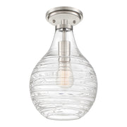 Quoizel QSF4019BN Genie One Light Semi-Flush Mount, Brushed Nickel Main Image.jpg
