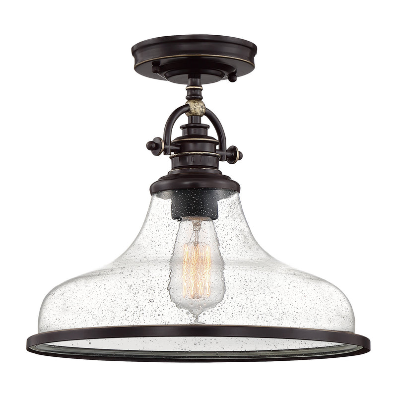 Quoizel GRTS1714PN Grant One Light Semi-Flush Mount, Palladian Bronze Main Image.jpg