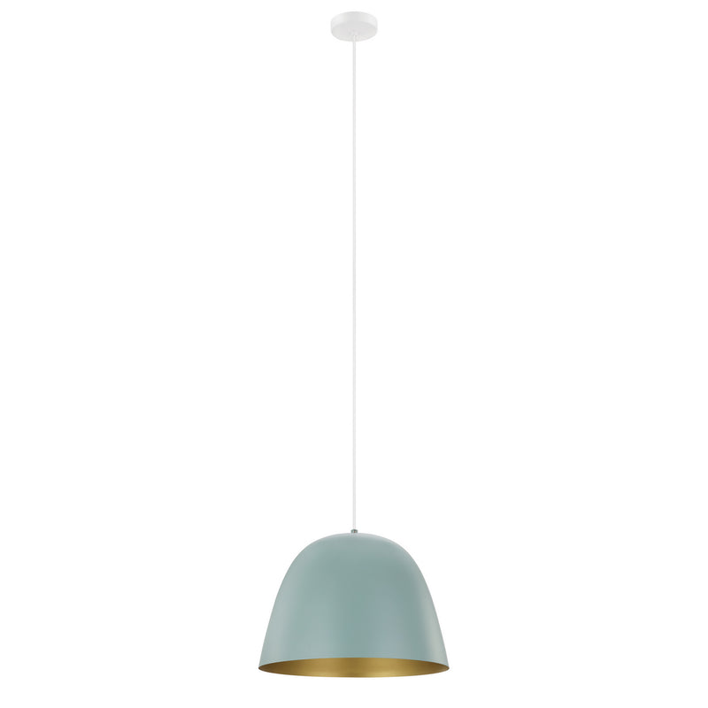 Eglo USA 204079A Coretto-P One Light Pendant Dark Green, Gold Main Image.jpg