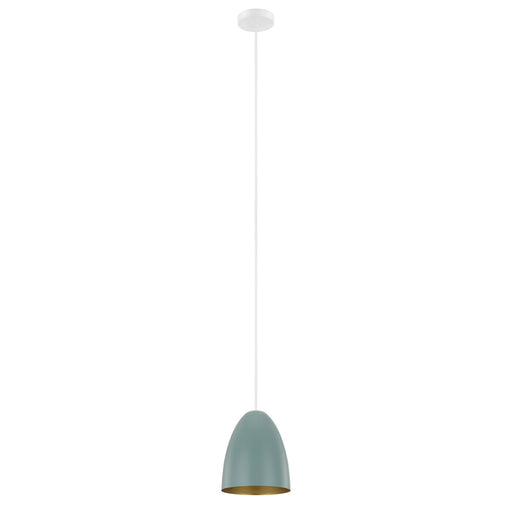 Eglo USA 204083A Sarabia-P One Light Pendant Pastel Dark Green, Gold Main Image.jpg