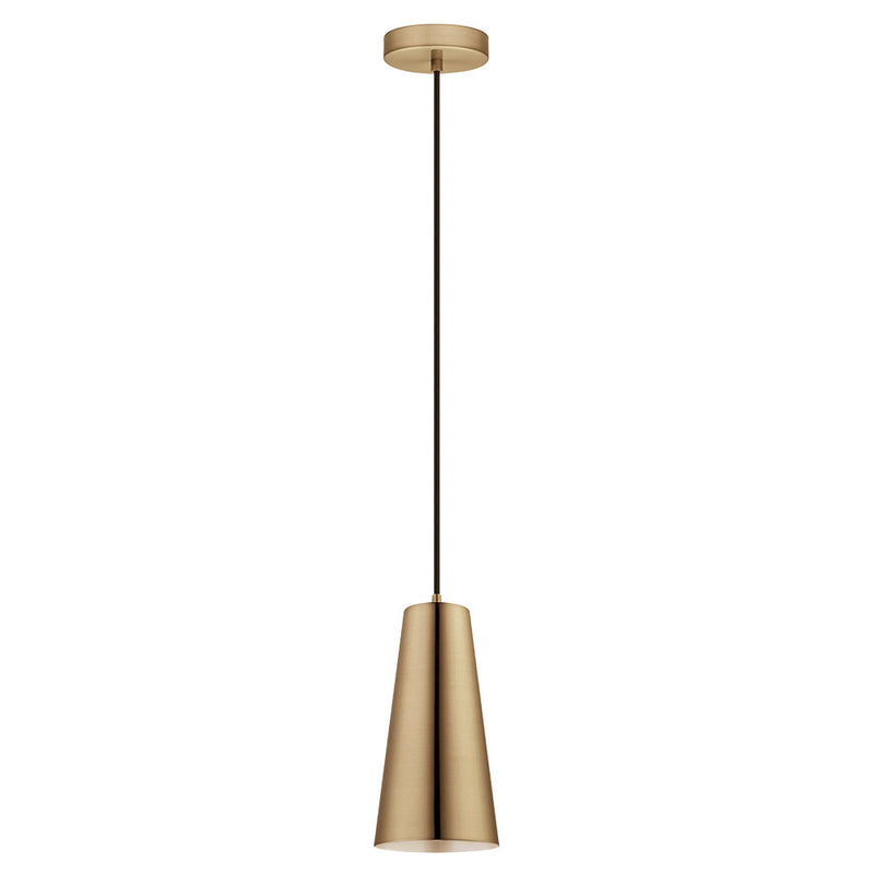 Eglo USA 204364A Pratella 1 One Light Pendant Brushed Gold Main Image.jpg