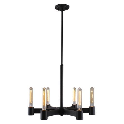 Eglo USA 204553A Broyles Six Light Chandelier Matte Black Main Image.jpg