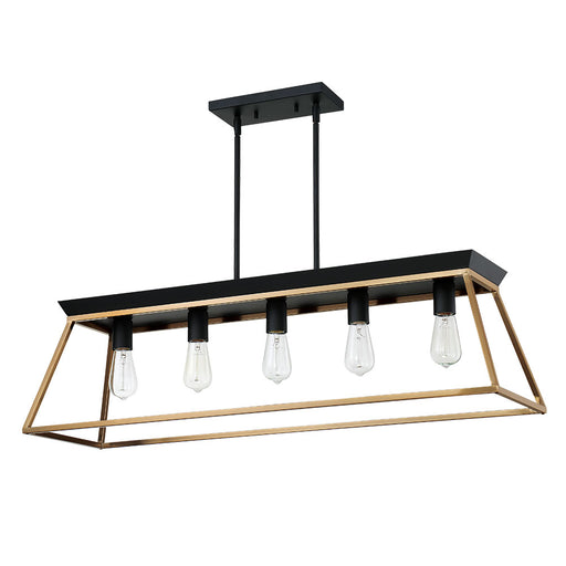Eglo USA 204596A Paulino Five Light Pendant Brushed Gold and Matte Black Main Image.jpg