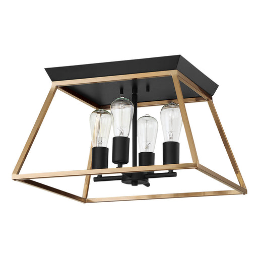 Eglo USA 204599A Paulino Four Light Ceiling Mount Brushed Gold and Matte Black Main Image.jpg