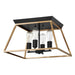 Eglo USA 204599A Paulino Four Light Ceiling Mount Brushed Gold and Matte Black Main Image.jpg