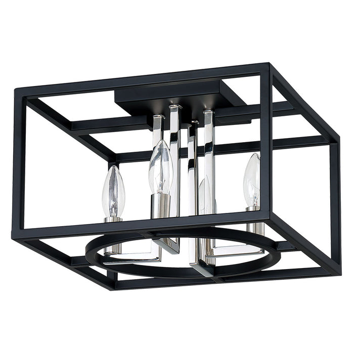 Eglo USA 204602A Mundazo Four Light Ceiling Mount Black and Chrome Main Image.jpg