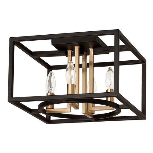 Eglo USA 204604A Mundazo Four Light Ceiling Mount Black and Brushed Gold Main Image.jpg